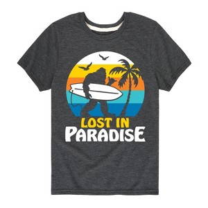 Boys' - Instant Message - Lost In Paradise Sasquatch Short Sleeve Graphic T-Shirt - 1 of 4