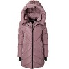 Sportoli Women's Winter Coat Down Alternative Hooded Long Vestee Puffer Jacket - 2 of 4