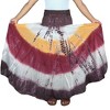 Agan Traders Women's Boho Summer Tie-dye High Waistband A Line Flared Maxi Skirt - 3 of 4
