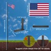 Yescom EZ GO 30ft Telescopic Flag Pole Kit Wheel Tire Mount Stand Upgrade Rotating Lock Outdoor Camper RV Tailgate Black - 4 of 4