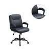 Simple Relax Adjustable Height Office Chair with Padded Armrests, Black - 4 of 4