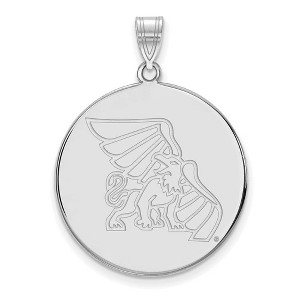Black Bow Jewelry 14k White Gold Missouri Western State Griffons NCAA Extra Large Pendant - 1 of 3