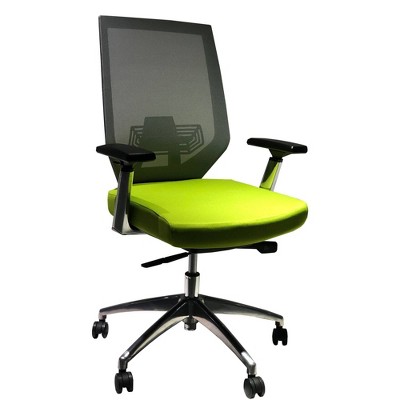 Adjustable Mesh Back Ergonomic Office Swivel Chair with Padded Seat and Casters Green/Black- The Urban Port