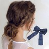 Unique Bargains Solid Bow Ribbon Duckbill Hair Clips Hairdo Clip 1 Pc - 2 of 4