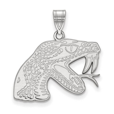 Black Bow Jewelry 10k White Gold Florida A&M Rattlers NCAA Large Pendant