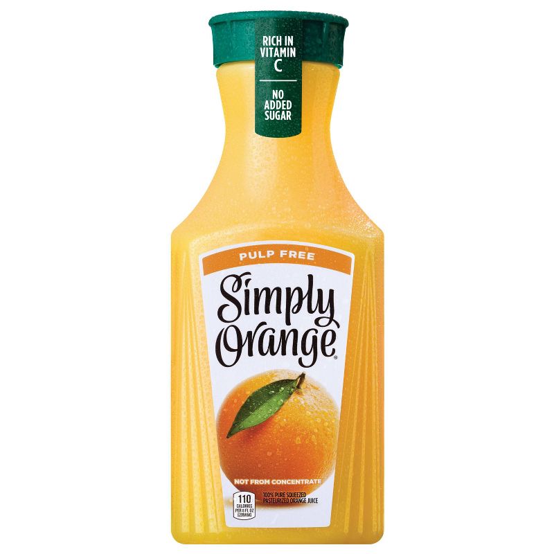 Simply Orange Pulp Free Juice - 52 fl oz, 1 of 13