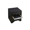 HomeStock Black Nightstand with 26x26x17 Dimensions, Modern Bedside Table with Open Shelf Storage for Bedroom or Living Room - 4 of 4