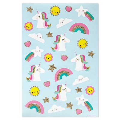 Unicorn Glitter Stickers (Pack of 100) Craft Embellishments