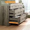 VINGLI 59" Dresser Wood, 6 Drawer Dresser, Grey Dresser for Bedroom,Antique Grey Large Dresser - 4 of 4
