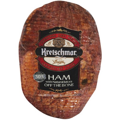 Kretschmar Ham with Natural Juices Off the Bone - Deli Fresh Sliced - price per lb
