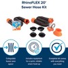 Camco RhinoFLEX 20 Foot Sewer Hose Kit, Removable 4-in-1 Adapter Bundled with Sidewinder Sewer Drainage Hose Support - RV Trailer Accessory Set - 3 of 4
