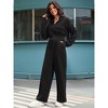 ATHLECHIC Women's Outfits Tracksuits Casual Cropped Hoodie Wide Leg Pants Travel Workout Lounge 2 Piece Sets - 3 of 4