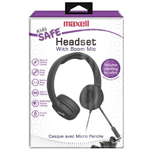 Maxell Kids Safe Listening Overear Headset with Boom Mic - 1 of 2