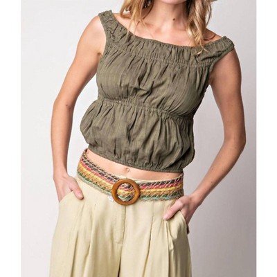 Women's Textured Cotton Gauze Top - Easel