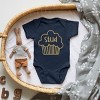 The Juniper Shop Stud Muffin Plain Baby Short Sleeve Bodysuit - NB - Navy - 3 of 4