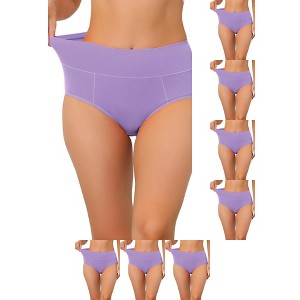 INSPIRE CHIC Women's High-Waisted Available in Plus Size Tummy Control Briefs 8 Packs - 1 of 4
