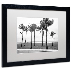 Preston 'Florida BW Beach Palms' Matted Framed Art - 1 of 4