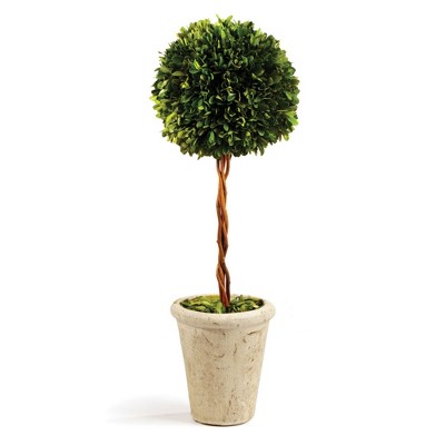 Plum & Post Boxwood Single Faux (Fake) Sphere Topiary 18.5"