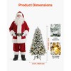 VEVOR Christmas Tree, 4ft Prelit Flocked Artificial Tree, Xmas Deco Trees with 120 Warm White LED Lights, 8 Lighting Modes & 539 Branch Tips ,White - 3 of 4