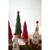 Kalalou Set of Nine Turned Wood Painted Christmas Trees – Rustic Holiday Decor - 3 of 4
