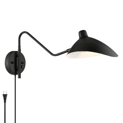 360 Lighting Marybel Modern Swing Arm Wall Lamp with Cord Cover