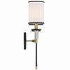 Crystorama Lighting Hatfield 2 - Light Sconce in  Black Forged/Vibrant Gold - 3 of 4