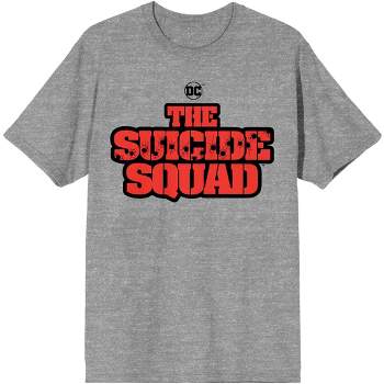 The Suicide Squad Movie Logo Heather Grey Graphic Tee