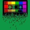 Adult Design By Humans Pride Rainbow Flag Music Note Cassette By Avocato T-Shirt - 2 of 4