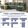 VYNXARIA 113.5 inch Modular Sectiona Corduroy Sofa,U Shaped Sectional Couch with Storage Ottoman,6 Seats Convertible Sectionals with Chaise,Green - 3 of 4