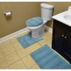 3pc Essence Nylon Washable Bathroom Rug Set Basin Blue - Garland Rug: Includes Contour & Lid Cover, Non-Skid, Tufted - 2 of 4