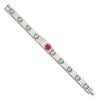 Black Bow Jewelry Men's 11mm Stainless Steel Red Enamel Medical I.D. Bracelet, 8.25 Inch - 2 of 4