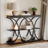 3 Tier Entryway Table, Industrial Console Sofa Table with Storage, Accent Table with Open Shelves and Metal Frame, for Hallway - 2 of 4