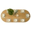 Modern Oval Dining Set for 6 - Upholstered Rattan Back Dining Chairs with 79" Table for Dining Room Kitchen-Tanpinhause - 3 of 4