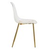 Kumasinova Modern Transparent Design Dining Chair Set of 4, Ergonomic Armless Chair with Metal Bracket, Minimalist Plastic Chair, Kitchen Chair - 4 of 4