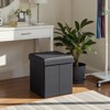 15" Ottoman with Storage, Folding Footstool, Storage Ottoman Bench, Cube Storage Chest 660 lb Load Capacity - 2 of 4