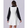 INSPIRE CHIC Women's Sleeveless Square Neck Plaid Fit and Flare Tweed Dresses - 3 of 4