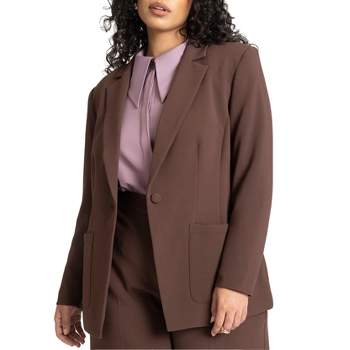 ELOQUII Women's Plus Size The 365 Suit Patch Pocket Blazer