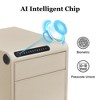 UNISOAR Biometric Fingerprint Jewelry Safe for Home , Leather Wrapped Safe Slide-Away Drawer, Digital Keypad & Fingerprint Lock - 2 of 4