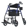 Metro Mobility 2 in 1 Lightweight Rollator Walkers with 8 Inch Big Wheels for All Terrain,Foldable Rolling Walker with Seat,Drive Walkers for Seniors - 2 of 4