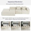 CIPACHO 116.5" Sectional Sofa Full-compressed Sofa Couch Free-combined Sofa for Living Room, Beige - 4 of 4