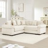 Modern Oversized Modular Corduroy Sectional Sofa with Throw Pillows, Convertible 3-Seat Cloud Couch for Living Room or Bedroom – The Pop Home - 2 of 4