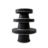 HomeRoots Set of Three Black And White Metal Round Cake Stand Risers - 4 of 4