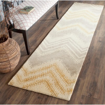 Capri Gray and Gold Hand-Tufted Wool Runner Rug