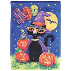 Dicksons Magnolia Garden Outdoor Flag Decoration For Garden, Yard, Or Walkway Standard 13 x 18, Weather Resistant Polyester, Black Cat Boo - 1 of 1