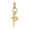 Black Bow Jewelry 14k Yellow Gold Pointe Ballerina Pendant - 3 of 4
