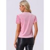 INSPIRE CHIC Women's Sequin Velvet Crew Neck Short Sleeve T-shirt - 3 of 4