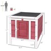 Akoasm Little Wooden Rabbit & Guinea Pig & Duck Hutch With Openable & Water-Resistant Roof-Red - 2 of 4