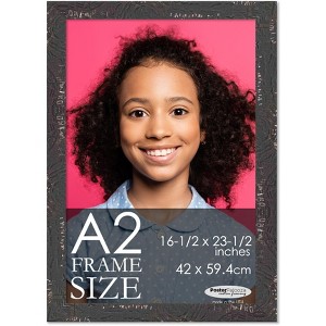 PosterPalooza | Photo Size Shabby Chic Black Picture Frame - UV Acrylic, Foam Board Backing, Hanging Hardware - 1 of 4