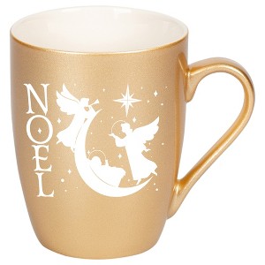 Elanze Designs Noel Vegas Gold 10 ounce New Bone China Coffee Cup Mug - 1 of 4