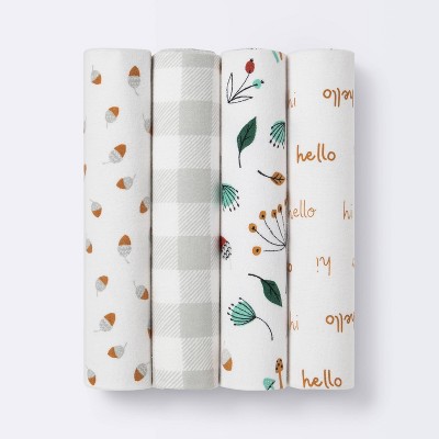 Flannel Baby Blanket Forage On - Cloud Island™ - 4pk